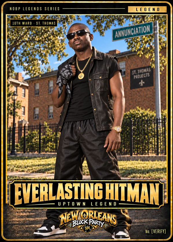 Everlasting Hitman trading card — 10th Ward, St. Thomas. Legend.